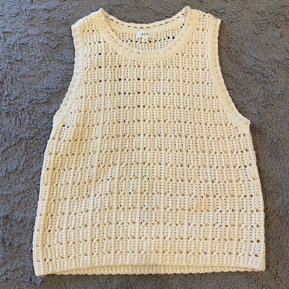 A.L.C sz. M Lorrick Crochet Top in Cream NWOT